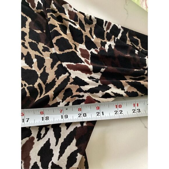 Chico’s Travelers Open Front Cardigan with Tie Sz 3 Leopard Animal Print - Picture 7 of 9